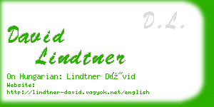 david lindtner business card